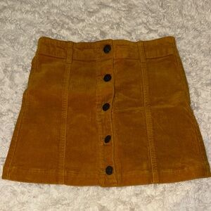 Forever 21 Mustard Corduroy Mini Skirt